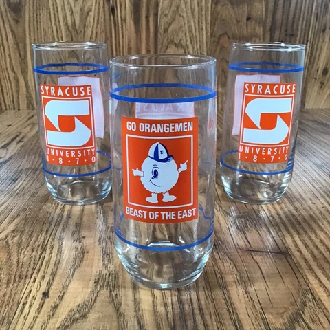 SYRACUSE University ORANGEMEN Beast Of The East Vintage Glasses Tumblers Cover