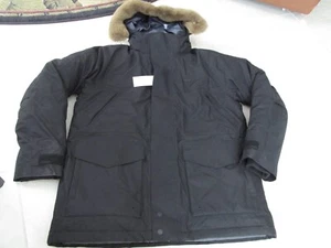 NEW LACOSTE Detachable Faux Fur Hood Long Quilted Parka MENS 54 L BLACK $550.00 - Picture 1 of 7