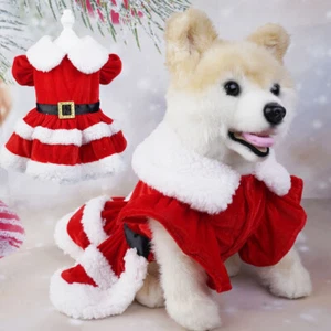 Christmas Winter Pets Dresses Pullover Pet Christmas Outfit Cosplay Clothes Cute - Picture 1 of 14