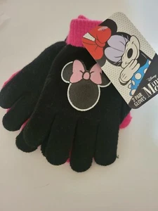 Minnie Mouse Kid Size 2 Pair Of Winter Gloves - Picture 1 of 2