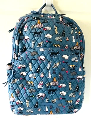 Vera Bradley ~ "Cats Meow"  ~ Essential Large Backpack ~ NWT - Image 1 of 4