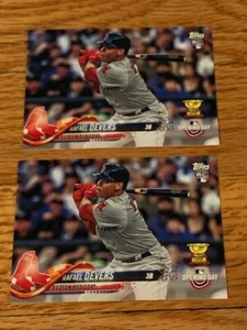 Rafael Devers Lot of (2) 2018 Topps Opening Day Rookie Card RC #2 - Red Sox - Picture 1 of 1
