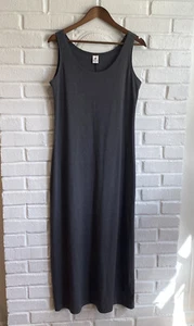 Peruvian connection tank maxi dress size medium gray cotton blend lightweight EC - Picture 1 of 6
