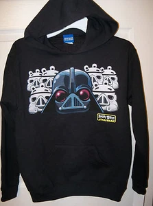 Angry Birds Star Wars Darth Vader Black Hoodie Boys Size 10 / 12 Medium NWT - Picture 1 of 1