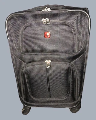 SwissGear Sion Softside Carry-On Luggage 21" Expandable Spinner Black - Image 1 of 4