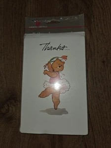 Biglietti di ringraziamento American Greetings 8 Bear Ballerina Made in USA - Foto 1 di 4