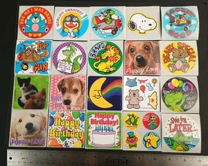 Vintage Sticker Lot Smilemakers Medibadge Sandylion Mix Some New 20 No Dup - Picture 1 of 5