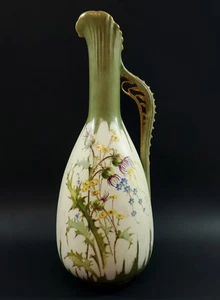Jarrón RStk Amphora Austria Turn Teplitz Bohemia pintado florero mango jarra - Imagen 1 de 9