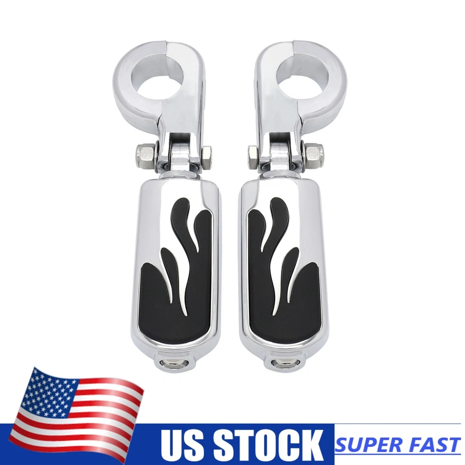 1.25" Nuevo estribo y soporte estilo llama reposapiés para Honda Goldwing 1800 2001-20 Foto 1 de 4