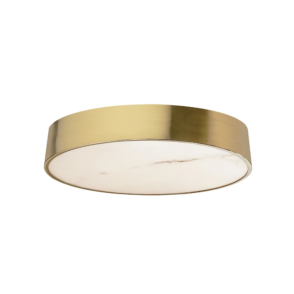 Dainolite WSH-1630LEDFH Walsh 16"W LED Flush Mount Drum Ceiling - Alabaster / - Image 1 of 1