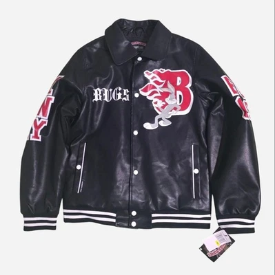 Looney Tunes x Members Only Jacket Faux Leather Men’s Medium Bugs Bunny - Image 1 of 4