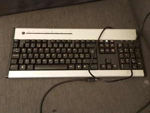 Acer USB KU-0355 QWERTY US Layout Keyboard (BlackSilver) - Picture 1 of 9