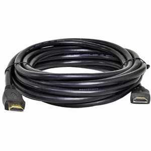 Heavy 15ft HDMI Cable with Gold-Plated Connectors and 3D 4k Support Black Cable - Picture 1 of 1