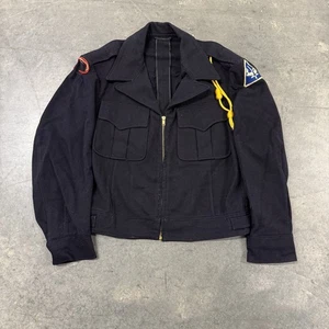 Vintage 50s Honor Guard Firefighter Military Academy Wool Cropped Jacket Size M - Picture 1 of 7