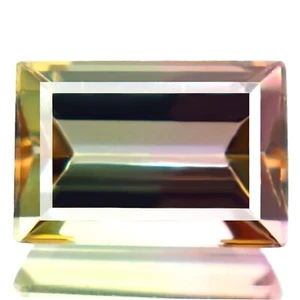 TOURMALINE 1.38ct FLAWLESS SPARKLING NATURAL BEST BI-COLOR TOURMALINE OCTAGON - Picture 1 of 7