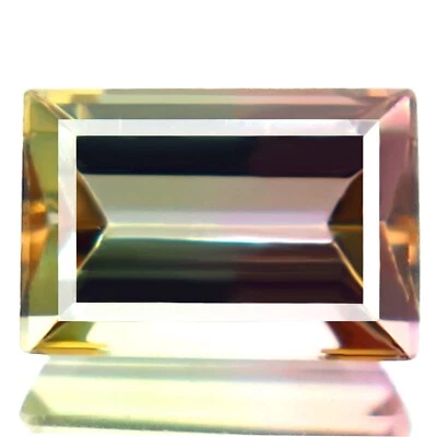TOURMALINE 1.38ct FLAWLESS SPARKLING NATURAL BEST BI-COLOR TOURMALINE OCTAGON - Image 1 of 4