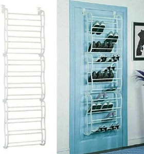 12 Ebenen über der Tür Schuhregal Organizer Halter für 36 Paar Wandbehang Schrank - Bild 1 von 11