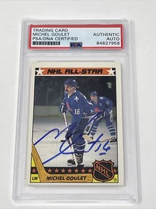 1987-88 Topps Sticker Inserts #6 Michel Goulet PSA DNA Authenticated Autograph - Picture 1 of 4