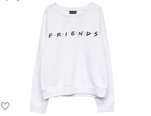 NEW Jerry Leigh Friends White Girl's Fleece Sweatshirt Sizes S,M, L and XL - Picture 1 of 6