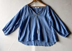 Sportscraft Top Womens 18 Blue Sequin Vgc - Picture 1 of 10