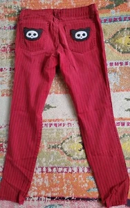 SKELANIMALS schwarz rot Skinny Jeans Gr. 11 Hose Set Katze Tripp NYC Hot Topic Goth - Bild 1 von 16
