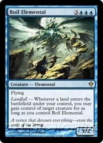 FOIL LP ROIL ELEMENTAL Zendikar MTG Blue Creature LP/EX L2 - Image 1 of 1