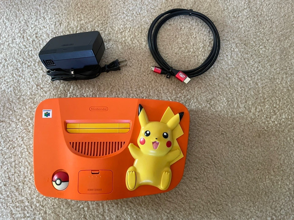 Consola Nintendo 64 N64 HDMI Gamebox 64HD Naranja Pikachu Foto 1 de 4