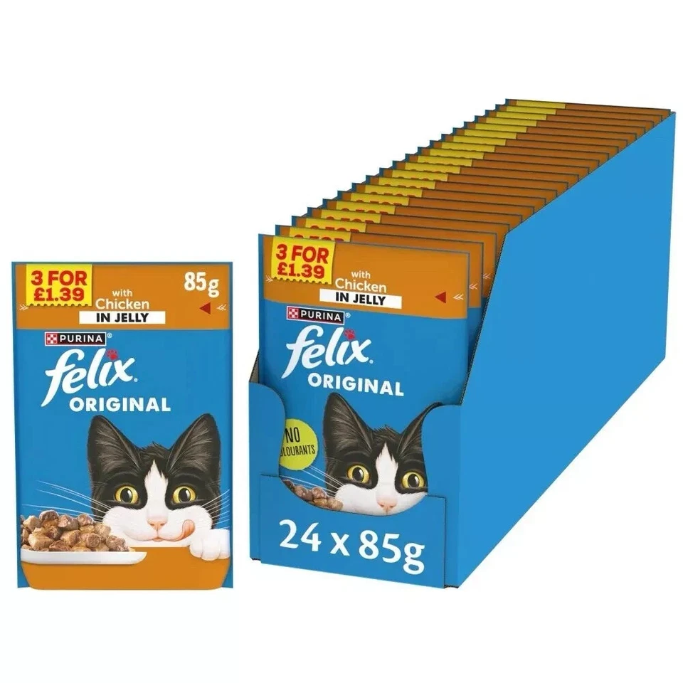 PURINA FELIX ORIGINAL Chicken in Jelly Wet Cat Food ( 85g × 24 )