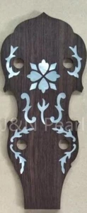 Hearts & Flowers WMOP Inlaid Indian Rosewood Profiled Peghead Overlay for Gibson - Picture 1 of 1