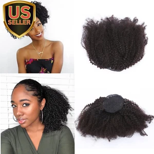 Kinky Curly Ponytail Extension for Natural Afro Hair - 10 Inch Coily Curly Dr... - Picture 1 of 1