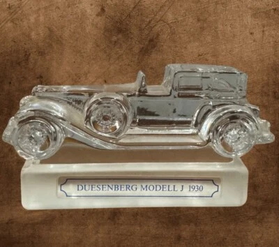 Peso de papel/estatuilla de coche modelo J Duesenberg 1930 cristal Goebel vintage Foto 1 de 4