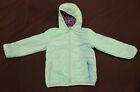 Pre-Owned Eddie Bauer Girl XS 5-6 Reversible Lgt Blue/Drk Blue Floral Puffy Coat