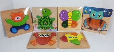 Wooden Animal Puzzle Toy for Babies Toddler Dexterity Problem Solving  - Image 1 of 4