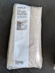 IKEA Dvala King Fitted Sheet Light Beige - Picture 1 of 2