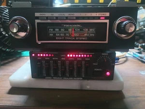 Ecualizador gráfico estéreo de 8 pistas combo realista de la vieja escuela ecualizador de audio de colección   - Imagen 1 de 15