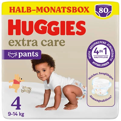 KIMBERLY-CLARK Huggies Pants Extra Care Disney-Design Größe 4, 80 Windelhöschen (2x40)