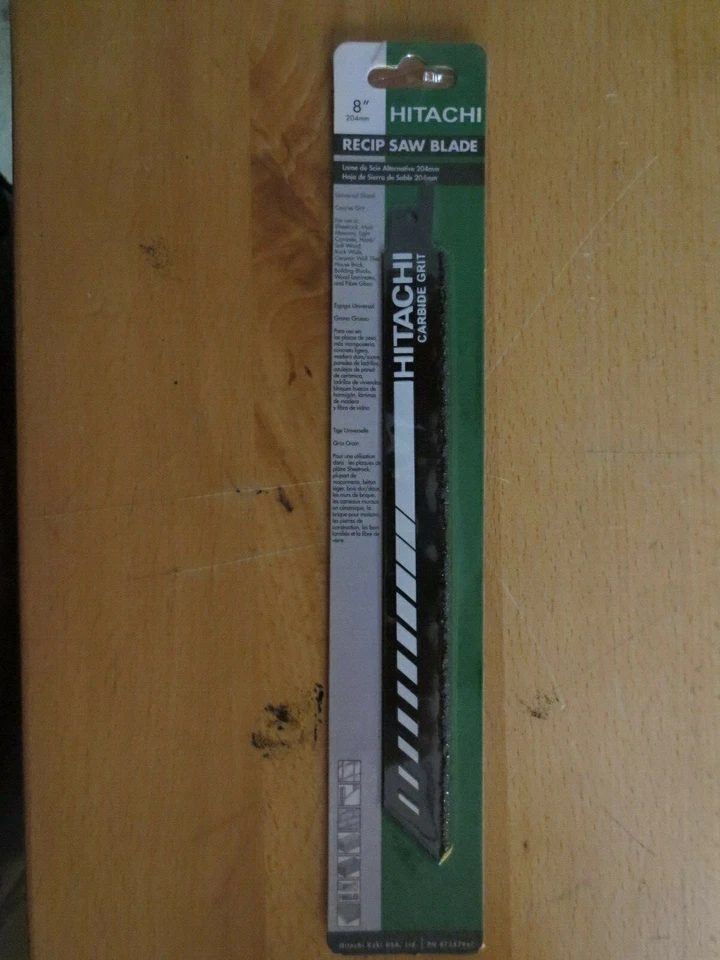 Hoja de sierra recíproca de carburo Hitachi - 8 pulgadas Foto 1 de 1