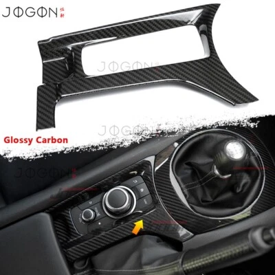 Carbono real para Mazda MX-5 Miata ND MX5 16-24 consola central cubiertas de botones multimedia Foto 1 de 4
