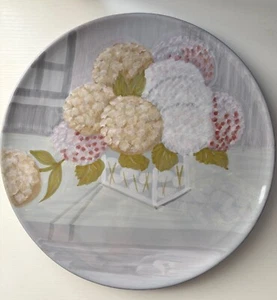 Vietri Hydrangea Wall Plate. 15.5". by Sara Bellini. Hand painted, Tuscany Italy - Picture 1 of 3