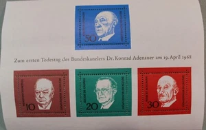 Rarita' - FRANCOBOLLI ADENAUER DE GASPERI CHURCHILL SCHUMAN - Foto 1 di 5
