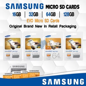 SAMSUNG Micro SD Card MicroSD 16gb 32gb 64gb 128gb EVO Adapter lot Class 10 OEM - Picture 1 of 9