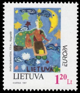 LITHUANIA 569 - Europa Legends "King and Moon" (pb91704) - Picture 1 of 1