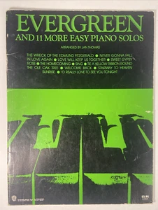 Evergreen and 11 More Easy Piano Solos Vintage Sheet Music Book - Picture 1 of 5