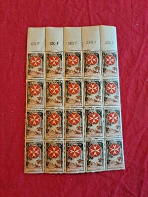 Timbres France Neufs ** BLOC DE 20 TIMBRES  N°1062   ANNEE 1956 TTB - Photo 1/2