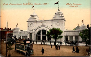 Vintage 1907 Esposizione Internazionale Irlandese Ingresso Principale Dublino Irlanda Cartolina - Foto 1 di 2