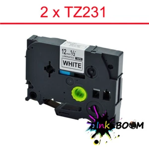 2 etiquetas con cinta Brother TZe-231 P-Touch 12 mm x 8 m negra sobre blanca - Imagen 1 de 1