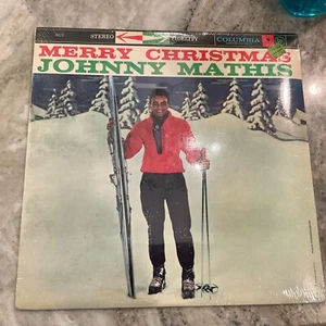 JOHNNY MATHIS LP Merry Christmas PC 8021 SEALED Vintage Reissue - Picture 1 of 2