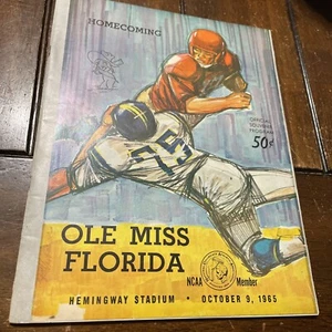 1965 OLE MISS REBELS VS FLORIDA COLLEGE FOOTBALL PROGRAM homecoming OXFORD MS - Picture 1 of 10