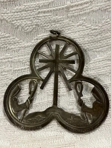 1972 Lunt TREFOIL Sterling Silver Shepherds Vigil Christmas TREE Ornament No Box - Picture 1 of 6