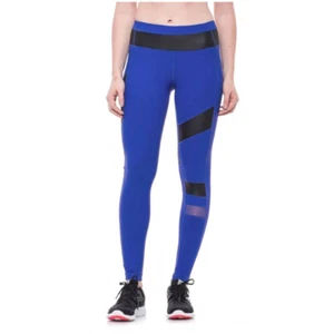 90 Degree By Reflex Royal Blue & Black High Waisted Fitness Leggings Sz XS NEW - Picture 1 of 8